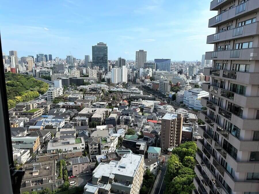 ウェスティンホテル東京部屋からの景観